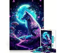 Rompecabezas para Adultos Lobo Místico de 1000 Piezas Juguete para ejercitar la Mente, Relajante y fácil de armar Regalo increíble (50x75cm)