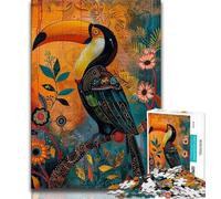 Rompecabezas para Adultos Loro de la Selva Tropical Rompecabezas para Adolescentes Juguetes educativos interacción Entre Padres e Hijos (50x75cm)
