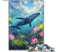 Rompecabezas para Adultos Loto y Ballena, un Juego desafiante para Disfrutar en Familia con Piezas aleatorias Que encajan Perfectamente tamaño 50x75cm