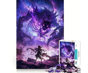 Rompecabezas para Adultos Lucha contra Demonios de Anime,1000 Piezas,Juego Mental,Regalo,Troquelado de Alta precisión,Actividad Relajante para Grupos en Interiores (50x75cm)