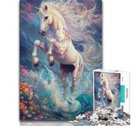 Rompecabezas para Adultos Magic Horse de 1000 Piezas con Piezas aleatorias y Totalmente entrelazadas para Mayores de 14 años (26x38cm)