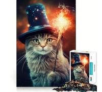 Rompecabezas para Adultos Magicry of Cats Meme de 1000 Piezas Juego de Entrenamiento cognitivo Encaje Huecos Actividad Relajante para la Mente (38x26cm)