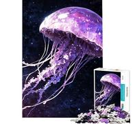 Rompecabezas para Adultos Medusa Espacial de 1000 Piezas Un Reto para completar Juego difícil y práctico Apto para Mayores de 14 años 38x52cm
