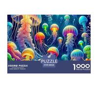 Rompecabezas para Adultos Medusas1000 Piezas Desafiante Clásicos Puzzle Marine Biology Theme Regalos para Hombres para Adultos Y Niños A Partir De 12 Años 38x26cm/1000pcs