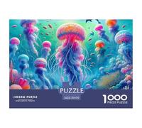 Rompecabezas para Adultos Medusas1000 Piezas Juguete Colorido Rompecabezas Familiar Marine Biology Theme Regalo De Mujer para Adultos Y Niños A Partir De 12 Años 70x50cm/1000pcs
