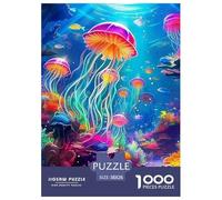 Rompecabezas para Adultos Medusas1000 Piezas Juguete Colorido Rompecabezas Familiar Marine Biology Theme Regalo De Mujer para Adultos Y Niños A Partir De 12 Años 38x26cm/1000pcs