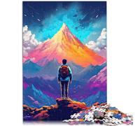 Rompecabezas para adultos mirando la cumbre, rompecabezas de 1000 piezas para adultos y niños, rompecabezas de cartón de 14.95 x 20.47 pulgadas, juego desafiante