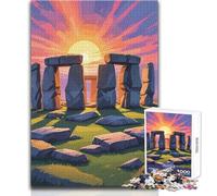 Rompecabezas para Adultos Misterios de Stonehenge, 1000 Piezas, Divertido Juego de Entrenamiento Mental, Regalo Sorpresa único, tamaño 50x75cm
