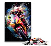 Rompecabezas para Adultos MotoGP de Splatters Muchas Nubes de Colores en el Cielo Rompecabezas de 1000 Piezas Gran Regalo Apto para Adolescentes de 14 años en adelante 75 x 50 cm