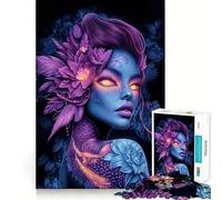 Rompecabezas para Adultos Mujer Mística Floral de 1000 Piezas Fortalece la Memoria, Relajante y Divertido Borde de Calidad Regalo Ideal para Festivales (50x75cm)