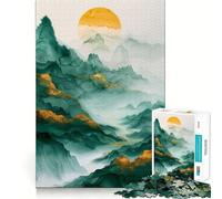 Rompecabezas para Adultos Nature Gold Decor de 1000 Piezas Fortalece la Memoria Divertido y Relajante Borde de Calidad Regalo Ideal para Festivales (50x75cm)