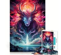 Rompecabezas para Adultos Neon Guardian de 1000 Piezas, Juguete de lógica Afilada para aliviar el estrés, Arte de Corte preciso, Coleccionable (50x75cm)