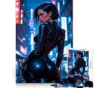 Rompecabezas para Adultos Neon Noir Vigilante de 1000 Piezas, Juguete de lógica Afilada para aliviar el estrés, Arte de Corte preciso, Coleccionable (50x75cm)