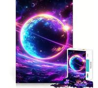 Rompecabezas para Adultos Neon Planet de 1000 Piezas, Juguete para desafiar la Mente, Tiempo de relajación, Corte de Calidad, Regalo preciado (38x52cm)