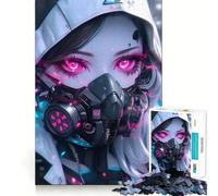 Rompecabezas para Adultos Neon Tokyo Futuristic Girl de 1000 Piezas, Juguete para la Mente, desafío Mental, Tiempo de relajación, Corte de Calidad, Regalo preciado (38x26cm)