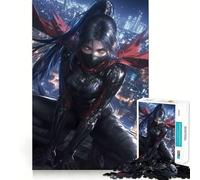 Rompecabezas para Adultos Night City Vigilante Girl, 1000 Piezas, Juguete de lógica Afilada, antiestrés, Arte de Corte preciso, Coleccionable (38x52cm)