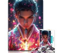 Rompecabezas para Adultos: Ninja Samurái Misterioso, 1000 Piezas, Juguetes educativos, antiestrés, Papá Noel, 26x38cm