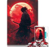 Rompecabezas para Adultos Ninja Under The Blood Moon, 1000 Piezas, Ideal para decoración de Pared y Regalo de cumpleaños para Amigos, Oficina en casa, 50x75cm