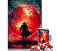 Rompecabezas para Adultos Ninja Under The Blood Moon de 1000 Piezas póster y Hoja de Trivia a Juego para Mayores de 14 años (38x26cm)