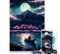 Rompecabezas para Adultos Noche Mística a la Luz de la Luna de 1000 Piezas Juguete para ejercitar la Mente, Relajante y fácil de armar Regalo increíble (50x75cm)