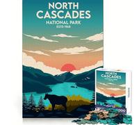 Rompecabezas para Adultos North Cascades National Park de 1000 Piezas Desarrollo de la Memoria,Ocio Consciente,Bordes limpios,Regalo Creativo (50x75cm)