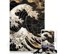 Rompecabezas para Adultos Ola de Kanagawa de 1000 Piezas Desarrolla la Inteligencia y la Habilidad Tranquilo (50x75cm)