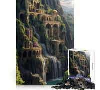 Rompecabezas para Adultos: Paisaje Urbano con Cascada, Arcos y Arquitectura, 1000 Piezas, Creativo, Relajante, Divertido, Bordes precisos, Ideal para Navidad (50x75cm)