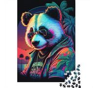 Rompecabezas para Adultos Panda neón 1", Rompecabezas para Adultos, Juego Educativo, Juguete de desafío, 1000 Piezas (75 x 50 cm)