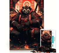 Rompecabezas para Adultos Panda Samurai Warrior, 1000 Piezas, Juguete para ejercitar la Mente, diseño para aliviar el estrés, Bonito Regalo (38x52cm)
