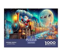 Rompecabezas para Adultos: Papá Noel en un Tren Festivo: un desafío y un Juego de ingenio para la descompresión (70 x 50 cm, 1000 Piezas)
