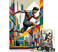 Rompecabezas para Adultos Parkour Street Sport WPAP de 1000 Piezas, Juguete para ejercitar la Mente, Juego Relajante, diseño y Montaje, Regalo increíble (50x75cm)