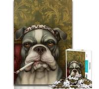 Rompecabezas para Adultos: Perro Fumador, 1000 Piezas, Adolescentes, Juego Educativo, Juguete de desafío para Mujeres y Hombres, 50x75cm