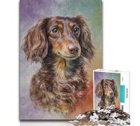 Rompecabezas para Adultos: Perro Salchicha de Acuarela, 1000 Piezas, Ideal para Adolescentes y Adultos, Ideal para Pasar el rato y aliviar el estrés, Regalo Divertido de 50x75cm