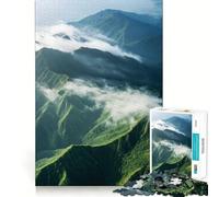 Rompecabezas para Adultos Picos de Montaña Entre Nubes de 1000 Piezas Juguete para ejercitar la Mente, Relajante y fácil de armar Regalo increíble (50x75cm)