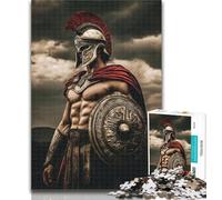 Rompecabezas para Adultos, Pintura de Guerrero Espartano, Rompecabezas para Adolescentes, Juego Familiar, antiestrés, desafío difícil, Regalo de Amigo Secreto, 75x50cm