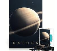 Rompecabezas para Adultos Planeta Saturno en el Espacio, 1000 Piezas, Juguete para ejercitar la Mente, Ideal para Relajarse y armar una Imagen, Regalo artístico (38x26cm)