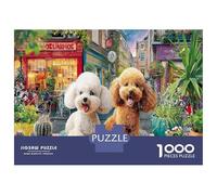 Rompecabezas para Adultos - Poodle, Juegos De Rompecabezas para Toda La Familia, Perro de Mascota Adorable, Un Desafiante Acertijo 52x38cm/1000pcs