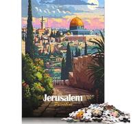 Rompecabezas para Adultos: Póster de Viaje de Jerusalén, Palestina, 1000 Piezas, Rompecabezas de Papel para Adultos Mayores de 18 años, Juego Educativo, 38 x 26 cm (1000 Piezas)