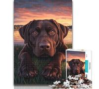 Rompecabezas para Adultos Prairie Labrador de 1000 Piezas, Rompecabezas para Adultos, Juego Familiar, Regalos de cumpleaños Desafío, dificultad Alta, 50x75cm