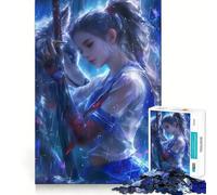 Rompecabezas para Adultos Princesa Lobo,1000 Piezas,para desarrollar la Memoria,Ajuste Estable,sin Piezas Que se muevan,Compacto,Ideal para Jugar en Familia (38x52cm)