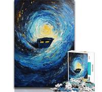 Rompecabezas para Adultos Puerta bajo el Cielo Nocturno 1000 Piezas Juegos educativos decoración del hogar Regalo para Toda la Familia 38x26cm