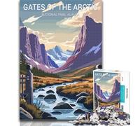 Rompecabezas para Adultos Puertas del Ártico, 1000 Piezas, para Adolescentes, Ideal para aliviar el estrés, un desafío difícil, decoración única para el hogar y Regalos, 26x38cm