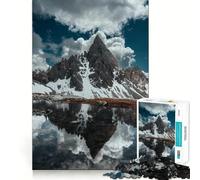 Rompecabezas para Adultos Reflejo de montaña de 1000 Piezas Juguete para ejercitar la Mente, Alivio del estrés, diseño para armar, Regalo Encantador (50x75cm)