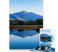 Rompecabezas para Adultos Reflejo de montaña en Lago Tranquilo de 1000 Piezas Fortalece la Memoria Divertido y Relajante Borde de Calidad Regalo Ideal para Festivales (38x26cm)