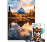 Rompecabezas para Adultos Reflejo de montaña en otoño de 1000 Piezas Juguete para ejercitar la Mente, Relajante y fácil de armar Regalo increíble (38x52cm)