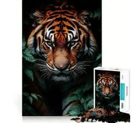 Rompecabezas para Adultos Retrato de Tigre en la Jungla de 1000 Piezas Juego Inteligente para aliviar la tensión Un Regalo entrañable 50x75cm