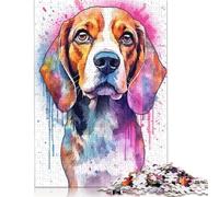 Rompecabezas para Adultos: Retrato de un Lindo Perro Beagle, 1500 Piezas, Rompecabezas de Madera para Adultos Mayores de 18 años, difícil y desafiante, 1500 Piezas (85 x 57 cm)