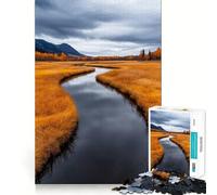 Rompecabezas para Adultos Río Sereno en otoño, 1000 Piezas, Juguete para ejercitar la Mente, Ideal para Relajarse y Disfrutar del Momento Regalo artístico (38x26cm)