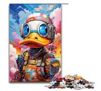 Rompecabezas para Adultos Robot Duck de Splatters Lots of Thick Coloured Clouds 1000 Piezas Adolescentes de 14 años en adelante 75 x 50 cm