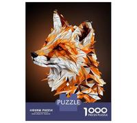 Rompecabezas para Adultos Rompecabezas De 1000 Piezas Abstract Geometric Fox Art para Adultos Juegos Divertidos Análisis Y Lógica Ayuda Al Cerebro A Ejercitarse 70x50cm/1000pcs